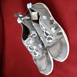 Womens Wave Zone Gray Blue Water Shoes Size 6 7 Swimming Sports NWT